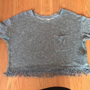 Sparkling gray top from Hollister